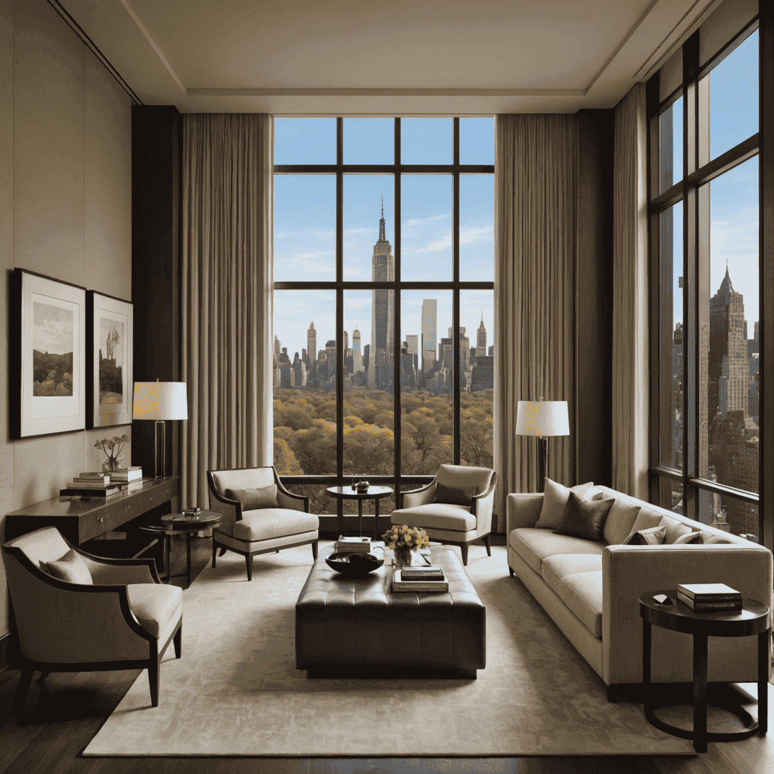 Park Hyatt New York's luxurious suite with floor-to-ceiling windows showcasing Central Park and Midtown Manhattan